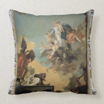 The Virgin of Carmel Giving the Scapula to the Ble Throw Pillows