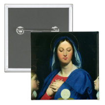 The Virgin of the Host, 1866 Pinback Buttons