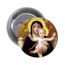The Virgin of the Lillies Button