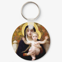 The Virgin of the Lillies keychains by CatholicPostage The Virgin of the Lillies keychains
