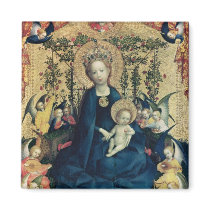 The Virgin of the Rose Bush Fridge Magnet