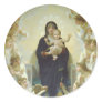 The Virgin With Angels Round Stickers