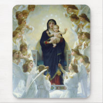 The Virgin With Angels, William Bouguereau Mousepad