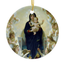 The Virgin With Angels, William Bouguereau Christmas Tree Ornaments