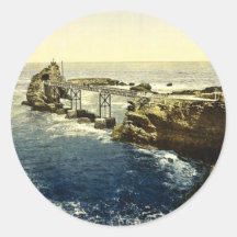 The Virgin's Rock, Biarritz, Pyrenees, France clas Stickers