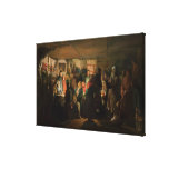The Visit of a Sorcerer to a Peasant Wedding Stretched Canvas Print