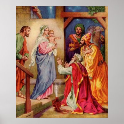 The Visit of the Wisemen Christian Christmas Art posters
