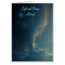 The Visitor - Light and Peace Always Greeting Cards