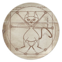 The Vitruvian Kitty plates