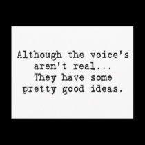 The voice's aren't real postcards