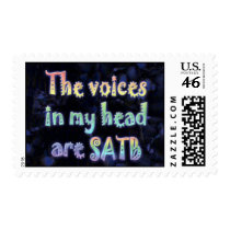 The voices in my head are SATB postage