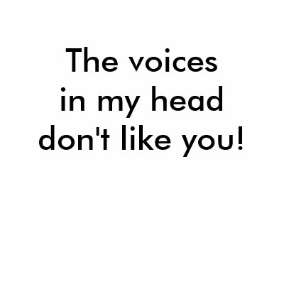 The voices in my head don't The voices in my head don't