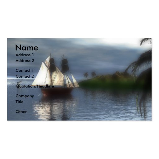 The Voyage Business Card (front side)