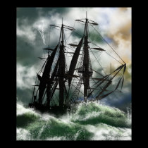 The Voyage - Columbus Sailing The Ocean posters