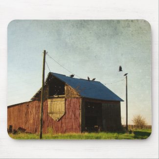 The Vultures and the Barn mousepad