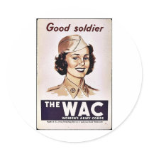 The Wac Womens Army Corps Round Sticker