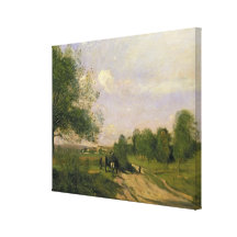 The Wagon, Souvenir of Saintry, 1874 Stretched Canvas Prints