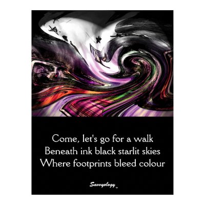 The Walk Poem Print by savvyology