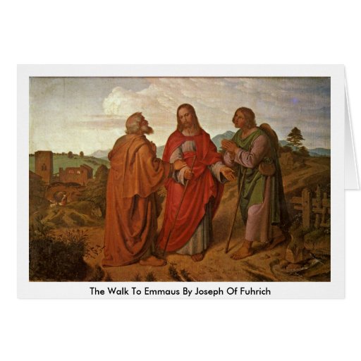The Walk To Emmaus By Joseph Of Fuhrich Greeting Card