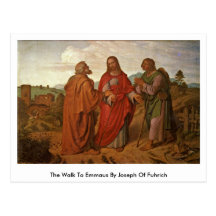 The Walk To Emmaus By Joseph Of Fuhrich Post Card