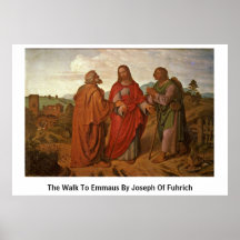 The Walk To Emmaus By Joseph Of Fuhrich Print