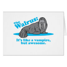 The Walrus Vampire Greeting Card