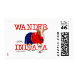 The Wander Indiana Cow postage