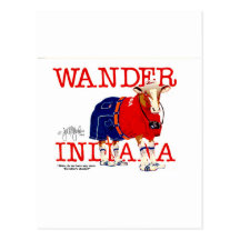 The Wander Indiana Cow Postcard