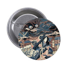 The warrior Fujiwara Hidesato by Katsukawa,Shuntei Pins