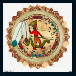 The Warrior Native American Folk Art wall decals