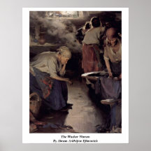 The Washer Women By Abram Arkhipov Efimovich Print