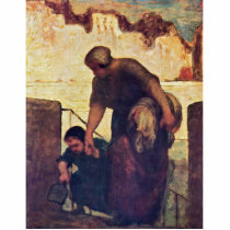 The Washerwoman By Daumier Honoré Photo Cut Outs