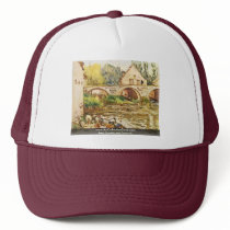 The Washerwomen Of Moret By Sisley Alfred Hat