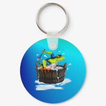 The Washing Frog Keychain