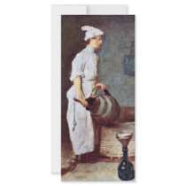 The Washing Up Guy In The Pub By Chardin Jean-Bapt Rack Card