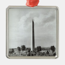 The Washington Monument and Surroundings Christmas Tree Ornaments