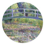 The Water Lily Pond by Claude Monet Round Stickers