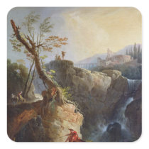 The Waterfall, 1773 Square Sticker