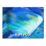 The Wave - Digital Abstract Painting Post Card