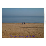The waves whisper on the shore greeting card