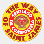 The Way of Saint James Round Stickers