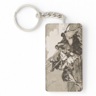 The way the ancient Spaniards baited the bull Rectangle Acrylic Keychain