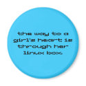 the way to a girl's heart is through her linux ... magnets