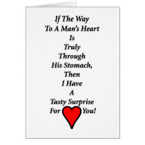 "The Way To A Man's Heart" cards by RighteousTees "The Way To A Man's Heart" cards