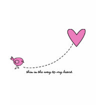 the way to my heart - t-shirt - pink heart