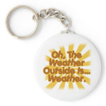 The Weather outside is Weather. Key Chain