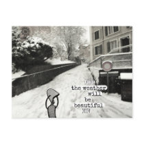 the weather will be beautiful postcard