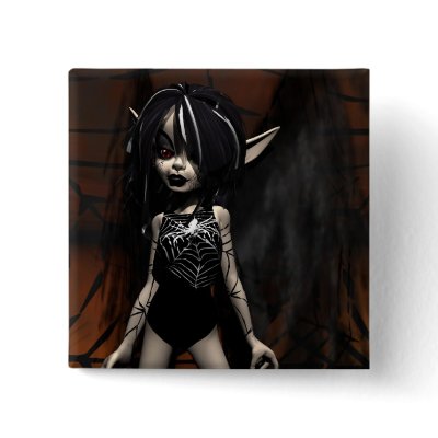 The Web Master Faery Button by DragonCat