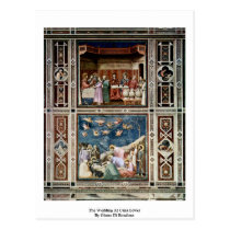The Wedding At Cana Lower  By Giotto Di Bondone postcards