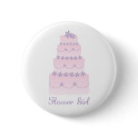 The Wedding Cake Flower Girl Button